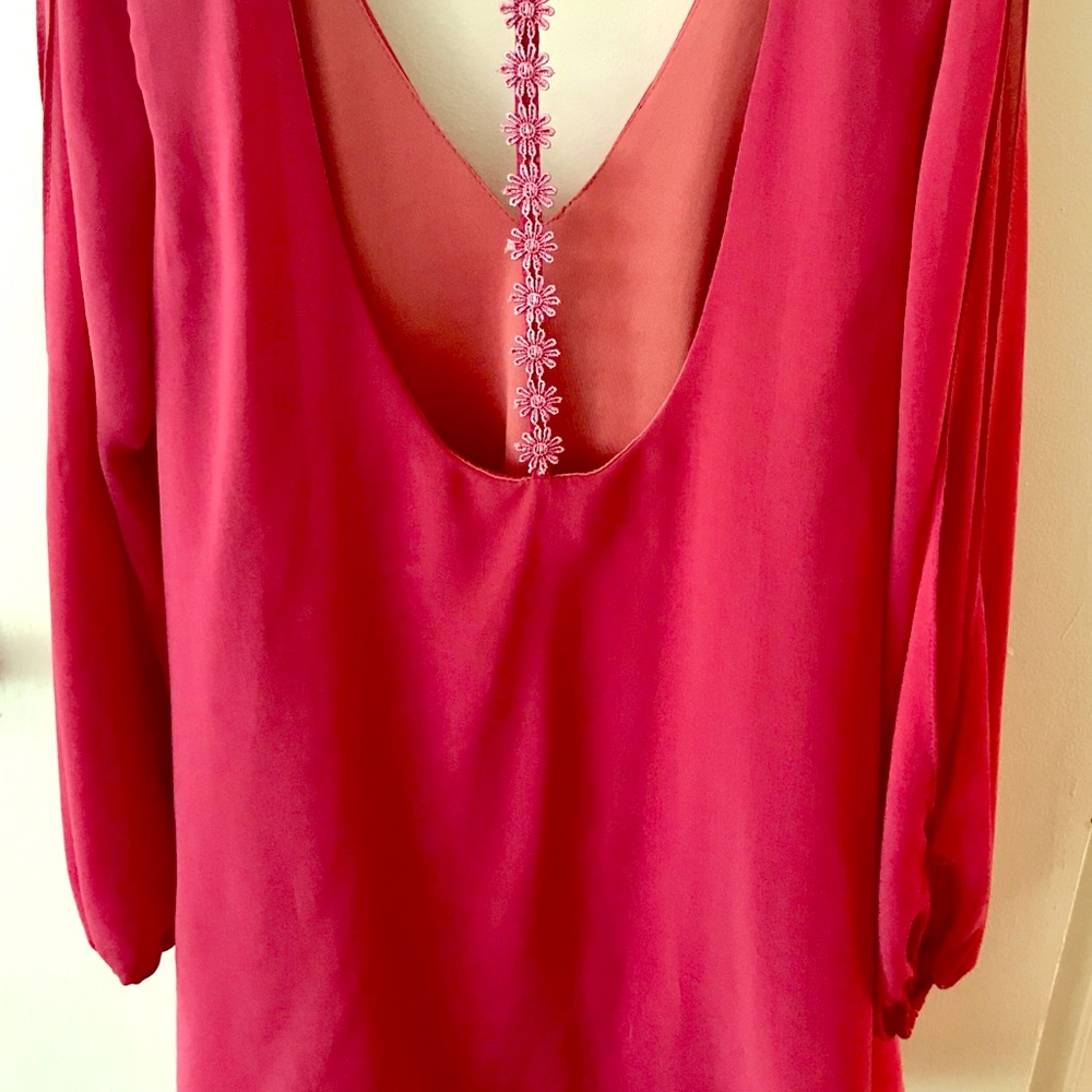 open sleeve mini dress